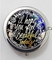 BlackKey I Hope You Feel Beautiful Today 3-Compartment Decorative Pocket Gift Box Case Organizer for Pill, Color 1 -682