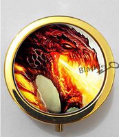 BlackKey Cool Dragon 3-Compartment Decorative Pocket Gift Box Case Organizer for Pill, Color 2 -739