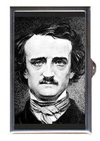 Edgar Allan Poe Horror Author Closeup B&W: Decorative Pill Box