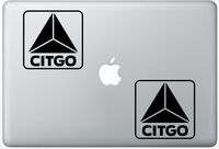 Citgo Logo HenryDecalZD1068 Set Of Two (2x) , Decal , Sticker , Laptop , Ipad , Car , Truck