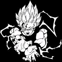 zhehao DBZ Dragon Ball Z Super Saiyan Goku, Die Cut Vinyl Decal, for Windows, Cars, Trucks, Toolbox, Laptops, MacBook-virtually Any Hard Smooth Surface (White)