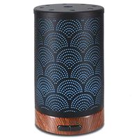 Ultrasonic Cool Mist Aromatherapy Diffuser Atomiser 100ml Metal Aroma Essential Oil Humidifier with Waterless Auto Shut-Off Protection 7 Colors Changed LED for Home Office (Auspicious Cloud)