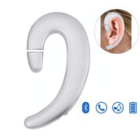Ear Hook BT Wireless Headphones,SUN RAIN Ear Plug Noise Cancelling Earpiece with Mic,Ear Hook Earuds HD Microphone 6Hrs Playtime Hand Free Calling, Instead of Bone Conduction Sport (White)