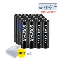 PALO 16 Packs 1.2V Ni-MH AAA900 Rechargeable Battery for Solar Lights Lamp-UL Certificate