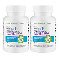 UpSpring Milkflow Fenugreek and Blessed Thistle Capsules for Breastmilk Supply, 200 Count Lactation Supplement Pills