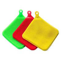 Gotian Silicone Dish Bowl Scouring Pad Magic Cleaning Brush Washing Kitchen Tool, For Kitchen Cleaning Useful !!!- Replace Traditional Nasty Sponge or Rags! (green)
