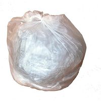 35 Gallon Garbage Bags, High Density: Clear, 11 Micron, 33x40, 100 Bags.