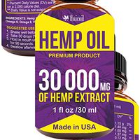Hemp Oil Drops 30 000mg, 100% Pure Natural Ingredients, Co2 Extracted, Helps with Pain, Vegan Vegetarian Friendly