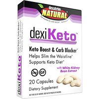 Dexatrim Natural dexiKeto Keto Boost and Carb Blocker Weight Loss Body Fat Burner and Energy Metabolism Boosting Supplement (20 Capsules)