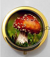 BlackKey Mushroom 3-Compartment Decorative Pocket Gift Box Case Organizer for Pill, Color 2 -335