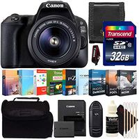 Canon EOS 200D / SL2 Digital SLR Camera with 18-55mm Lens and Photo - Video Expert Software Collection Kit