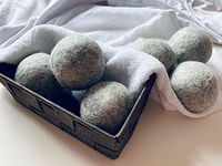 Sunny HillPack of 6 Laundry Balls Dryer XL Hypoallergenic Handmade Organic Wool Dryer Balls Laundry Saves Drying Time (Gray)