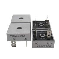 Taiss / 4Pcs KBPC2504 400V 25A AC to DC Full Wave Single Phase Metal Housing Bridge Rectifier (Warranty 1 Years) KBPC25-04