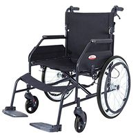 LBYMYB Wheelchair Travel Chair Aluminum Alloy Elderly Disabled Trolley Stroller Light Transport Folding Portable Wheelchair