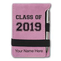Mini Notepad, Class of 2019, Personalized Engraving Included (Pink)
