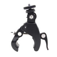 aXXcssqw9bBicycle Bike Handlebar Mount Screw Clamp Bracket Holder for Gopro DV DSLR Camera - Black