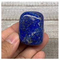 45.1g, 1.5"x1.1"x0.9", Natural Untreated Small Lapis Lazuli Tumbled Glassy Polished Gemstone, Freeform, Metaphysical, Healing Stone, F2863