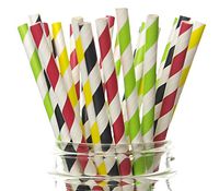 Race Car Straws, Racing Cars Party Supplies (25 Pack) - Indy 500 Race Car Party Decorations, Driving Stoplight Straws, Racecar Cars Birthday Party Straws