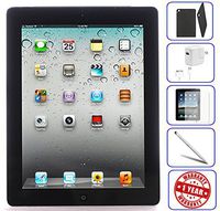 iPad 4 128GB Black BUNDLE: Comes with Case, Tempered Glass, Stylus Pen, Charger, 1 Year Warranty