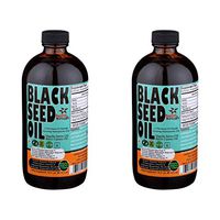 Strong Taste Pack of 2 Premium Black Seed Oil Liquid - 2.20%+ Thymoquinone Pungent Flavor Cold Pressed Source of Omega 3 6 9 Black Cumin Seed Oil from 100% Genuine Nigella Sativa - 16 oz Glass Bottle