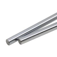 ReliaBot 2PCs 6mm x 350mm (.2362 x 13.78 inches) Case Hardened Chrome Plated Linear Motion Rod Shaft Guide - Metric h8 Tolerance
