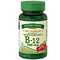Nature's Truth Vitamin B-12 1000 mcg Fast Dissolve Tablets, Natural Berry Flavor 120 ea (Pack of 2)