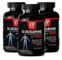 Anti-Aging Products - GLUCOSAMINE CHONDROITIN & MSM 3200MG - msm Joint Support - 3 Bottles 180 Capsules