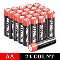AA Rechargeable Batteries 2800mAh Rechargeable AA Batteries AA High-Capacity AA Batteries Rechargeable 1.2V Ni-MH Low Self Discharge 24-Pack