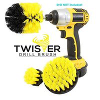 Twister Drill Brush Surfaces Shower, Tub, Tile, Grout, Kitchen, Car, Shop, Home, Wheel and Tires All Purpose Power Scrubber Scrub Cleaning Kit