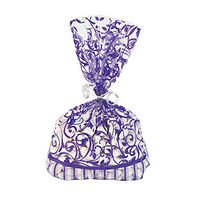 Fun Express - Purple Swirl Cello Bags (dz) for Wedding - Party Supplies - Bags - Cellophane Bags - Wedding - 12 Pieces