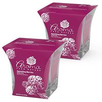 Aroma From Nature Sparkling Berries 11 oz AireCare Scented Candle- Aromatherapy Candles - Home Fragrance - Apothecary Glass With Double Wick - 2 Pack