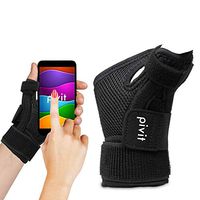 Pivit Arthritis Thumb Splint | Thumb Spica Support Brace for Pain, Sprains, Strains, Arthritis, Carpal Tunnel & Trigger Thumb Immobilizer | Wrist Strap | Left or Right Hand (Black)