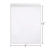 Reclosable Plastic Zip Bags,Ploy Bags Clear Sealing Storage Plastic Bag 2Mil, 9x12", Pack of 200