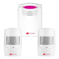 Wireless Home Security Alarm System, TOUCHXEL Driveway Alert Kit with 1 Receiver and 2 Weatherproof PIR Motion Sensor Detector for Courtyard/Barn/Garage/Patio