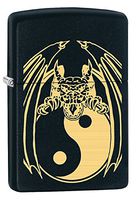 Zippo Personalized Message Engraved Customized Gift for Him for Her Yin & Yang 2 Indoor Outdoor Windproof Lighter (Ying Yang2)