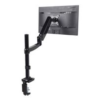FLEXIMOUNTS M17 Height Adjustable Monitor Mount Heavy Duty Desk Stands for 10-27 inch LCD Screens,with Gas Spring Monitor Arm and Clamp or Grommet Support