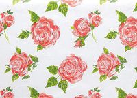 Rose Floral Gift Wrapping Tissue Paper for Art DIY Crafts in Bulk On White # 339-10 Lg Sheets Size 20" x 30"
