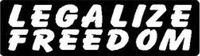 MFX Design Legalize Freedom Helmet Sticker Decal Hard Hat Sticker Decal Laptop Sticker Decal Vinyl - Made in USA 3 ½ in. x 1 in.