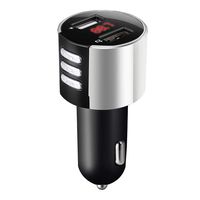 Wabaodan Bluetooth FM Transmitter Car Charger, Wireless FM Radio Transmitter, Bluetooth Radio Adapter Car Kit with Dual USB Ports Quick Charger 5V/2.0A
