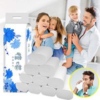 Yiduore Ply Toilet Paper, 10 Rolls White Bath Tissue Paper Towels