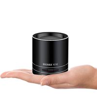BOOMER VIVI Ultra-mini Wireless Bluetooth Speaker Loud and Clear Sound Long Playtime With Micro SD Card/USB Reader/FM Radio Loud Super Bass For iPhone7 7S 6 6s Plus (Black)