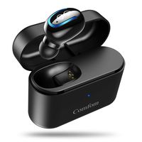 Wireless Earbud Comfom Single Bluetooth Headphone Mini in Ear HiFi Clear Sound Long Battery Life with Charging Case for Hands-Free Calls & Safe Driving
