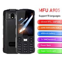 kebyy Mobile Phone 3.5 Inch TFT Screen Three SIM Dual Stand-by Super Torch Light 4000mAh