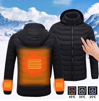 HIKEL Hoodie Heated Jacket Security Lntelligent Fever USB Charging Heating Warm Vest Unisex Heating Warm Winter Cotton Clothes (3XL)