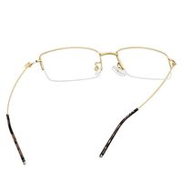 LifeArt Blue Light Blocking Glasses,Semi-Rimless Computer Reading Glasses,Transparent Lens,Reduce Headaches&Eyestrain,Stylish for Men +1.50