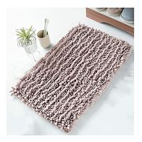 GHHZZQ Bathtub Mat Non-Slip Strong Water Absorption Breathable Superfine Fiber Bathroom Rugs Foot Pad, 12 Colors, 4 cm Thick, 3 Sizes (Color : A-Pink, Size : 70x140cm)