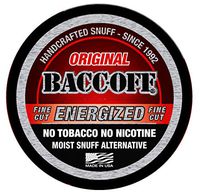 BaccOff, Original Energized Fine Cut, Premium Tobacco Free, Nicotine Free Snuff Alternative (1 Can)