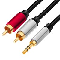 3.5 mm to 2RCA Cable,Yeung Qee RCA Cable Dual Shielded Gold-Plated 3.5mm Male to 2RCA Male Stereo Audio Y Cable Splitter Stereo Audio Cable (15FT)