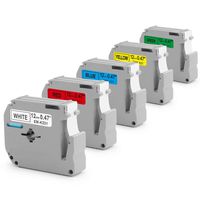 Replacement for Brother P-Touch M Series Tape 12mm 0.47inch M Tape MK231 MK431 MK531 MK631 MK731, Compatible with Brother Label Makers PT-70BM PT-M95 PT-90 PT-70 PT-65, 5Color