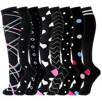 Compression Socks (8 Pairs), 15-20 mmHg is Best Athletic & Medical for Men & Women, Running, Flight, Travel, Nurses, Pregnant - Boost Performance, Blood Circulation & Recovery (8 Assorted 7, L/XL)